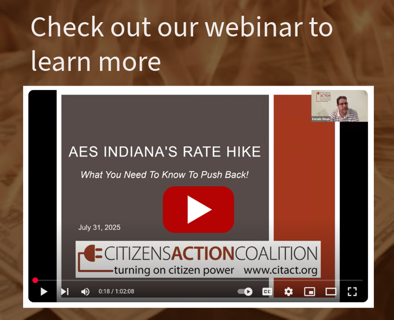 Image of CAC's youtube recording of our webinar about the AES rate hike.