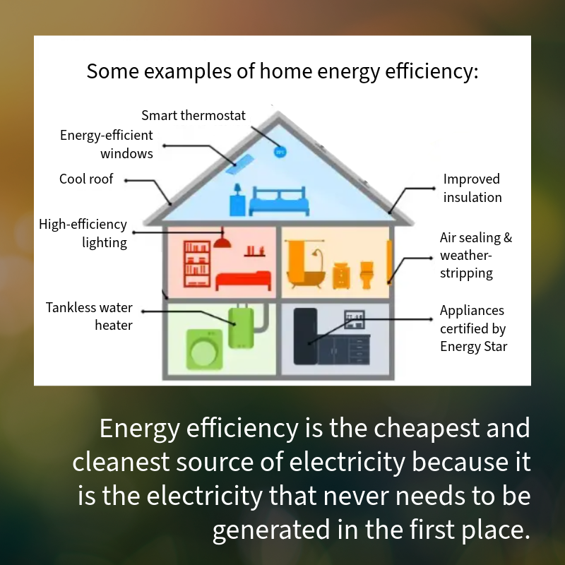 Home energy efficiency examples